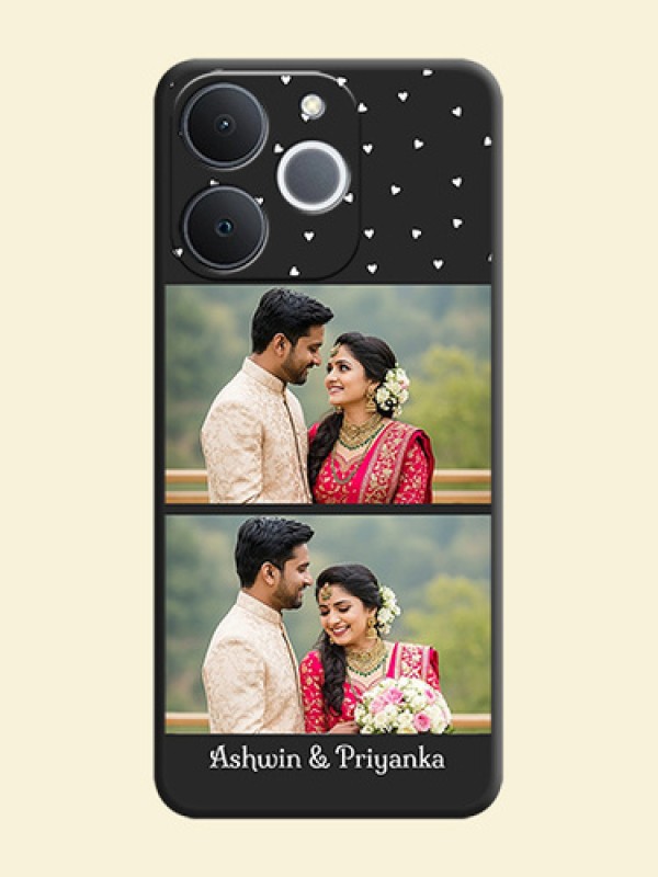 Miniature Love Symbols with Name On Space Black Custom Soft Matte Mobile Back Cover - Realme Narzo 80 Lite 4G