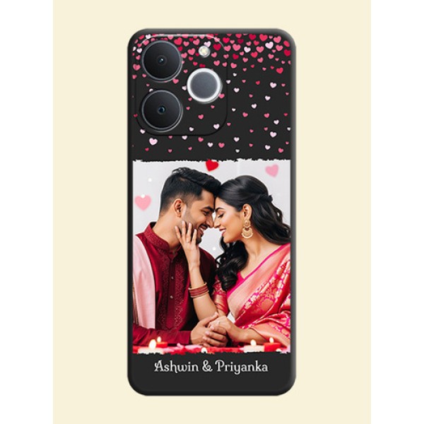 Fall in Love with Your Partner on Photo On Space Black Custom Soft Matte Mobile Back Cover - Realme Narzo 80 Lite 4G Fall in Love with Your Partner on Photo On Space Black Custom Soft Matte Mobile Back Cover - Realme Narzo 80 Lite 4G