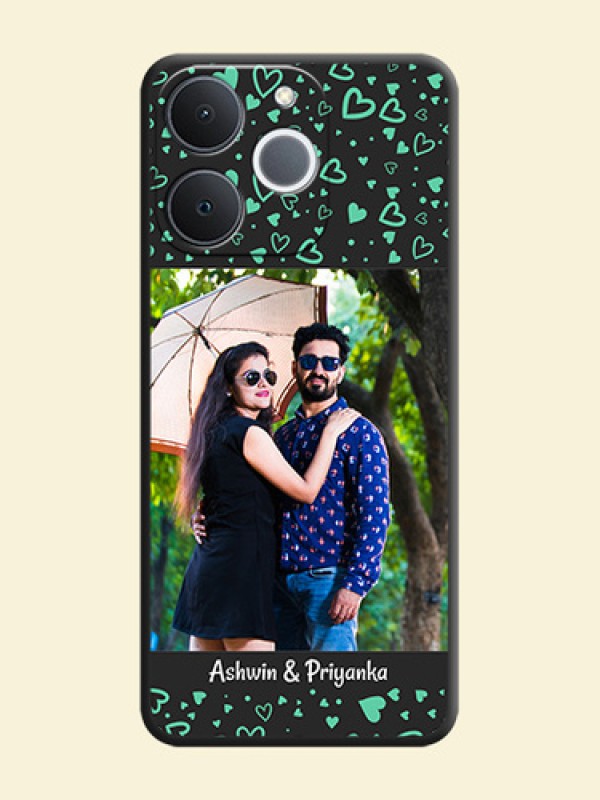 Sea Green Indefinite Love Pattern on Photo On Space Black Custom Soft Matte Mobile Back Cover - Realme Narzo 80 Lite 4G