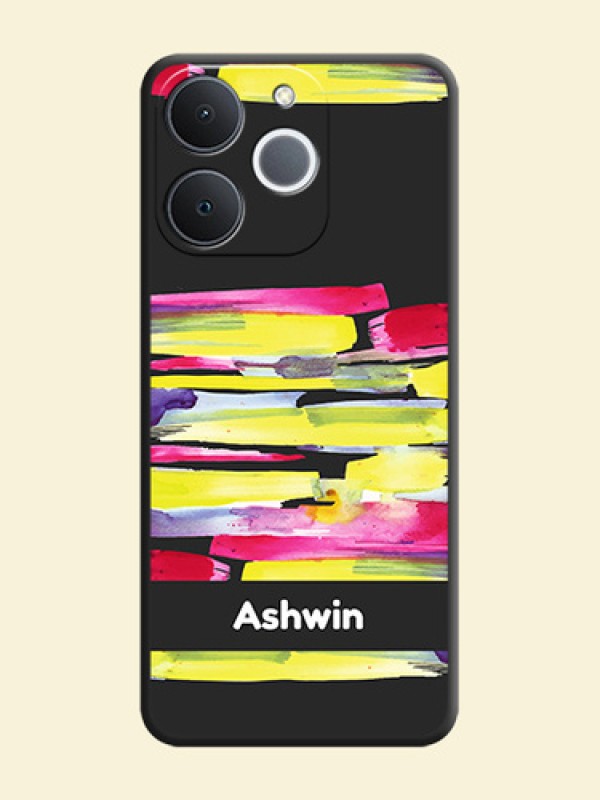 Brush Coloured On Space Black Custom Soft Matte Mobile Back Cover - Realme Narzo 80 Lite 4G
