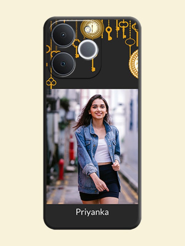 Decorative Design with Text On Space Black Custom Soft Matte Mobile Back Cover - Realme Narzo 80 Lite 4G
