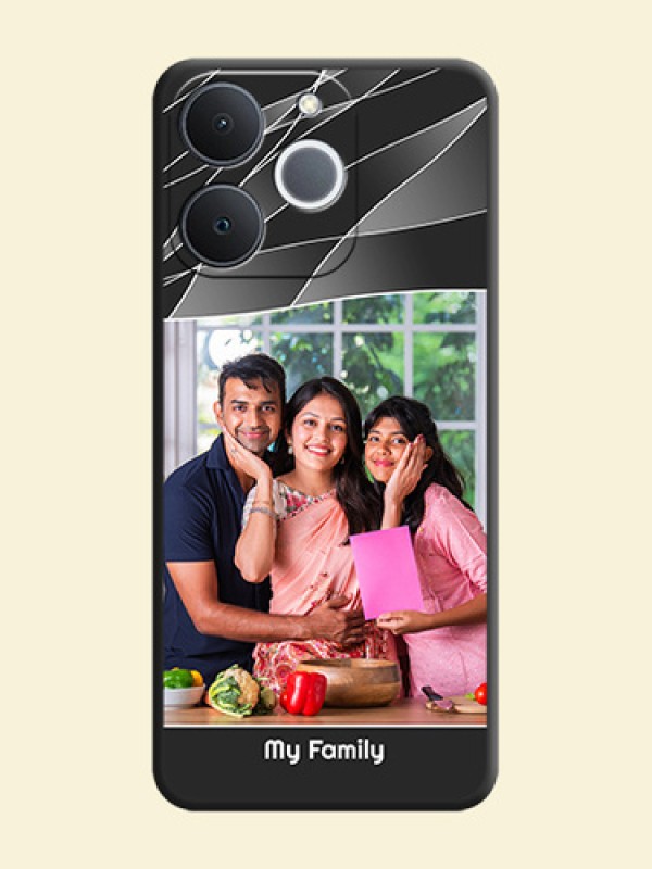 Mixed Wave Lines on Photo On Space Black Custom Soft Matte Mobile Back Cover - Realme Narzo 80 Lite 4G