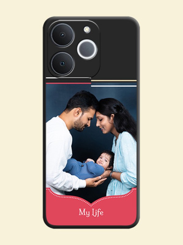 Classic Plain Design with Name On Space Black Custom Soft Matte Mobile Back Cover - Realme Narzo 80 Lite 4G
