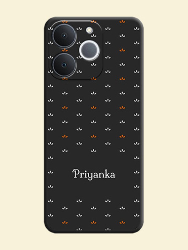 Simple Pattern With Custom Text On Space Black Custom Soft Matte Mobile Back Cover - Realme Narzo 80 Lite 4G