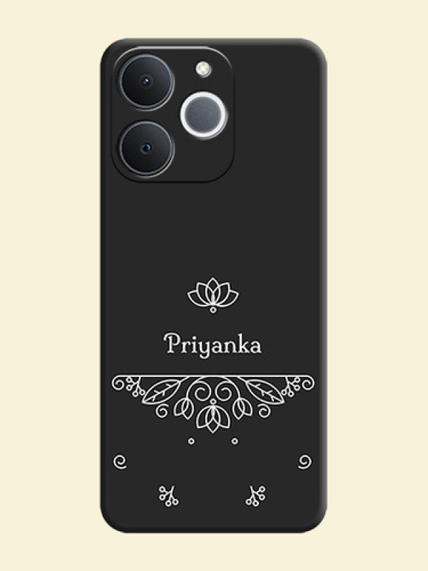 Lotus Garden Custom Text On Space Black Custom Soft Matte Mobile Back Cover - Realme Narzo 80 Lite 4G