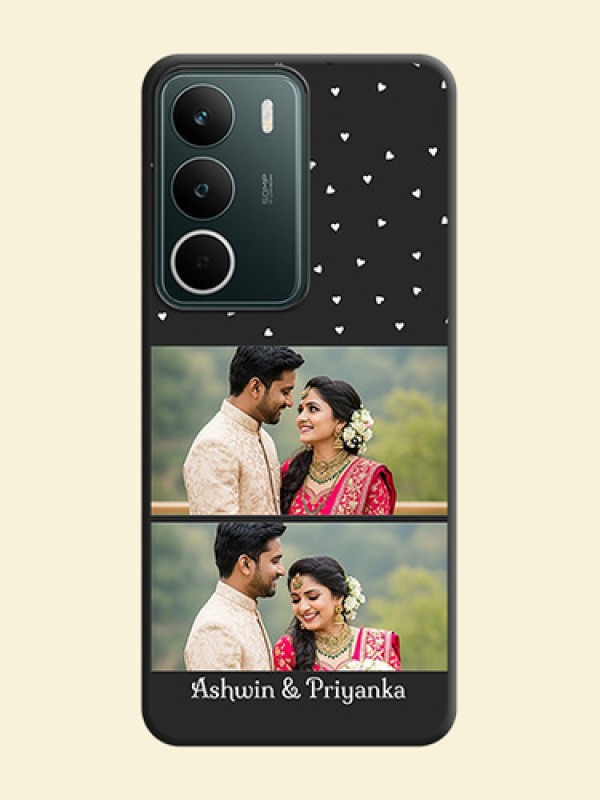 Miniature Love Symbols with Name On Space Black Custom Soft Matte Mobile Back Cover - Narzo 80 Lite