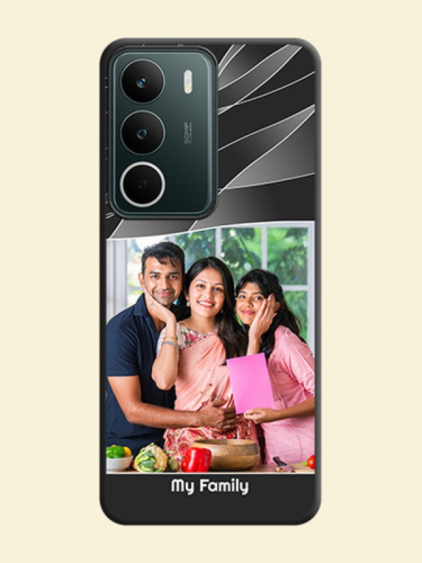 Mixed Wave Lines on Photo On Space Black Custom Soft Matte Mobile Back Cover - Narzo 80 Lite