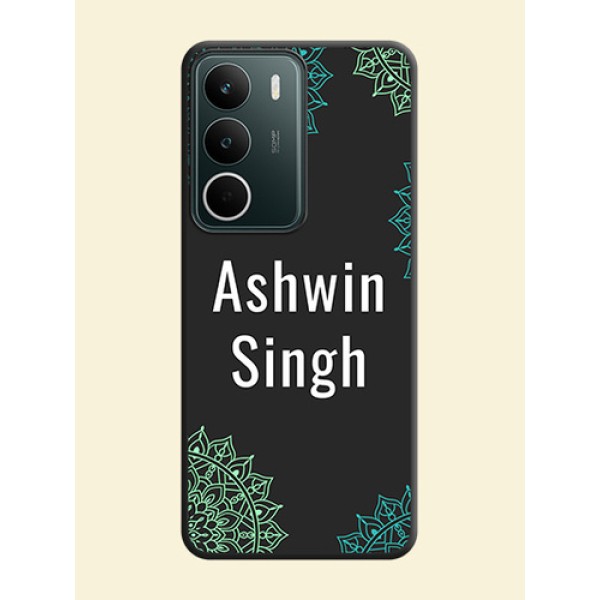 Your Name with Floral Design On Space Black Custom Soft Matte Mobile Back Cover - Narzo 80 Lite Your Name with Floral Design On Space Black Custom Soft Matte Mobile Back Cover - Narzo 80 Lite