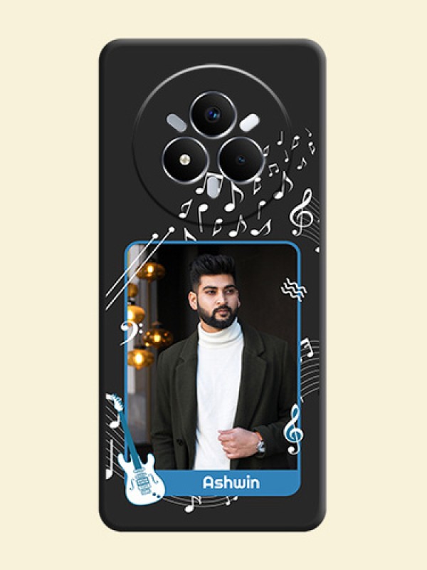 Musical Theme Design with Text on Photo On Space Black Custom Soft Matte Mobile Back Cover - Realme Narzo 80 Pro 5G