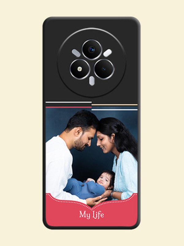 Classic Plain Design with Name On Space Black Custom Soft Matte Mobile Back Cover - Realme Narzo 80 Pro 5G