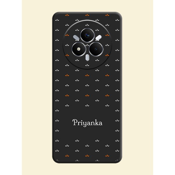 Simple Pattern With Custom Text On Space Black Custom Soft Matte Mobile Back Cover - Realme Narzo 80 Pro 5G Simple Pattern With Custom Text On Space Black Custom Soft Matte Mobile Back Cover - Realme Narzo 80 Pro 5G