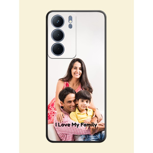 Full Single Pic Upload With Text On Space Black Custom Soft Matte Mobile Back Cover - Narzo 80x 5G Full Single Pic Upload With Text On Space Black Custom Soft Matte Mobile Back Cover - Narzo 80x 5G