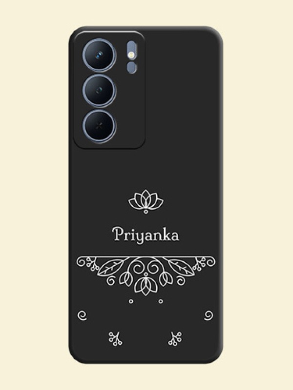 Lotus Garden Custom Text On Space Black Custom Soft Matte Mobile Back Cover - Narzo 80x 5G