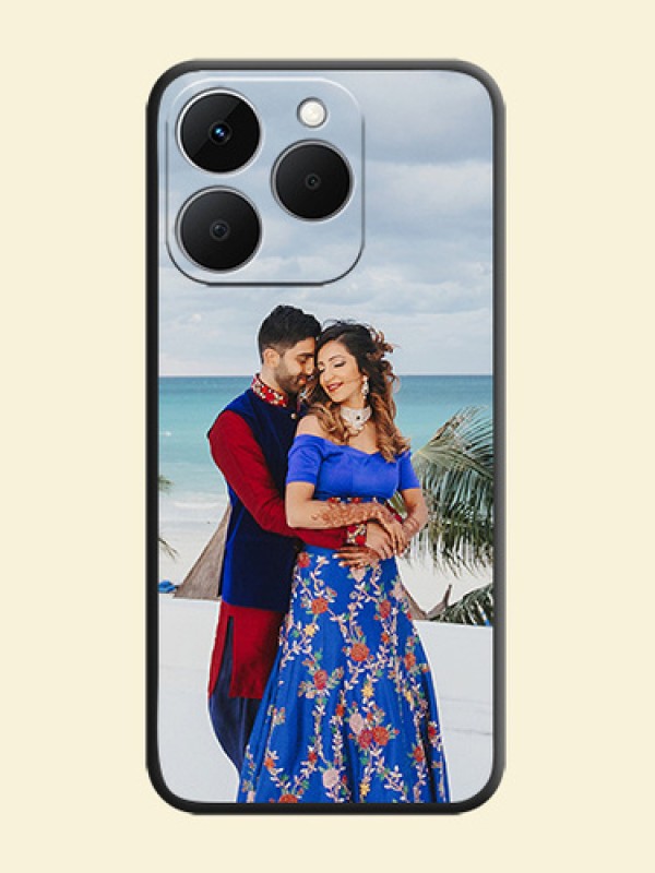Full Single Pic Upload On Space Black Custom Soft Matte Mobile Back Cover - Realme Narzo 90 5G