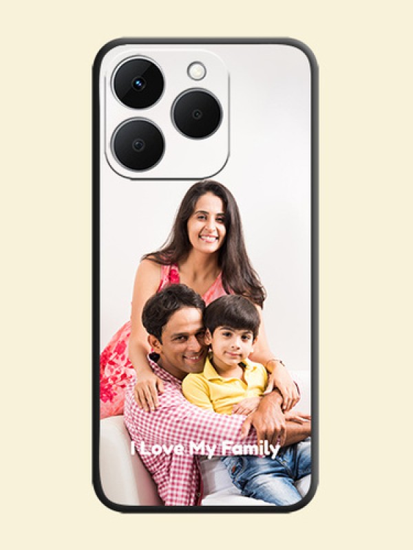 Full Single Pic Upload With Text On Space Black Custom Soft Matte Mobile Back Cover - Realme Narzo 90 5G
