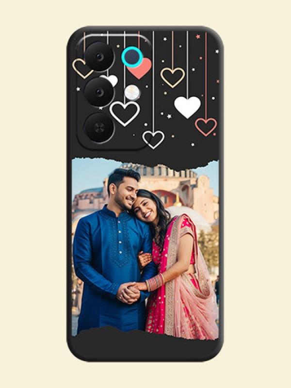 Love Hangings with Splash Wave Picture On Space Black Custom Soft Matte Mobile Back Cover - Realme Narzo 90x 5G