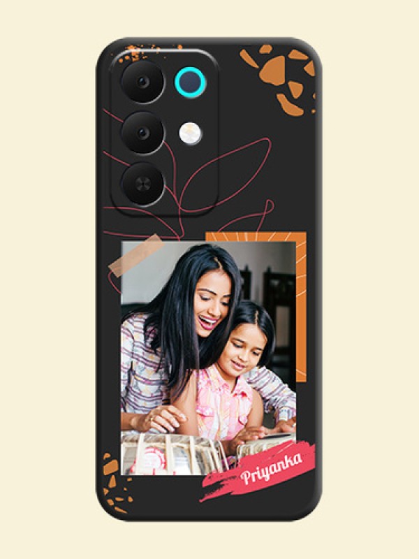 Orange Photo Frame On Space Black Custom Soft Matte Mobile Back Cover - Realme Narzo 90x 5G