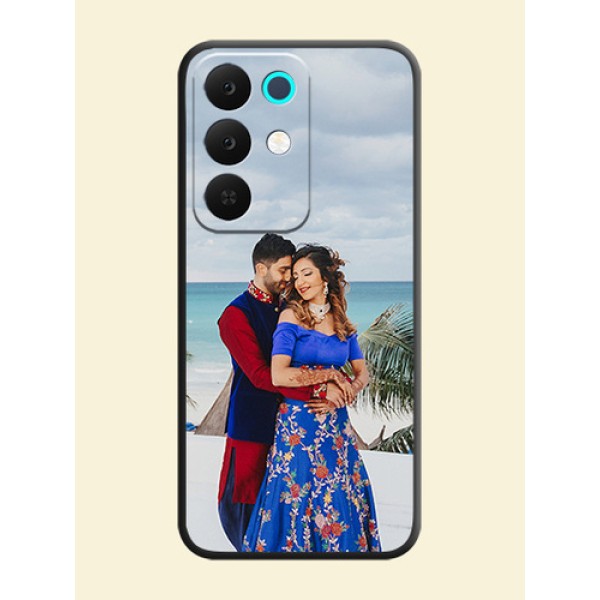 Full Single Pic Upload On Space Black Custom Soft Matte Mobile Back Cover - Realme Narzo 90x 5G Full Single Pic Upload On Space Black Custom Soft Matte Mobile Back Cover - Realme Narzo 90x 5G