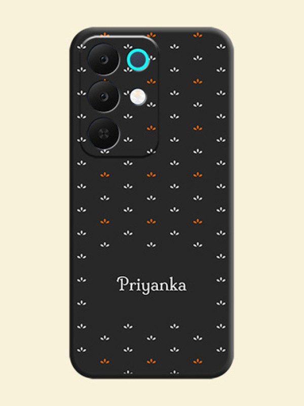 Simple Pattern With Custom Text On Space Black Custom Soft Matte Mobile Back Cover - Realme Narzo 90x 5G