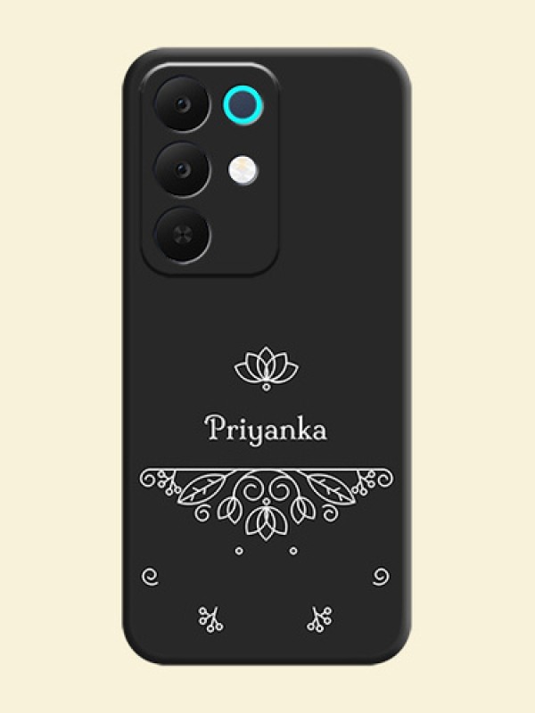 Lotus Garden Custom Text On Space Black Custom Soft Matte Mobile Back Cover - Realme Narzo 90x 5G