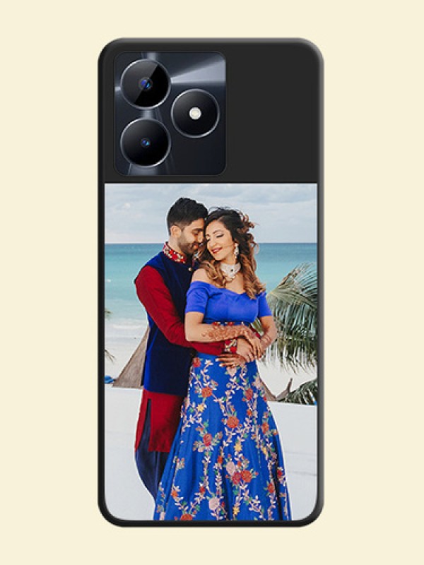 Image Upload With Space Black Color On Custom Soft Matte Mobile Back Cover - Realme Narzo N53