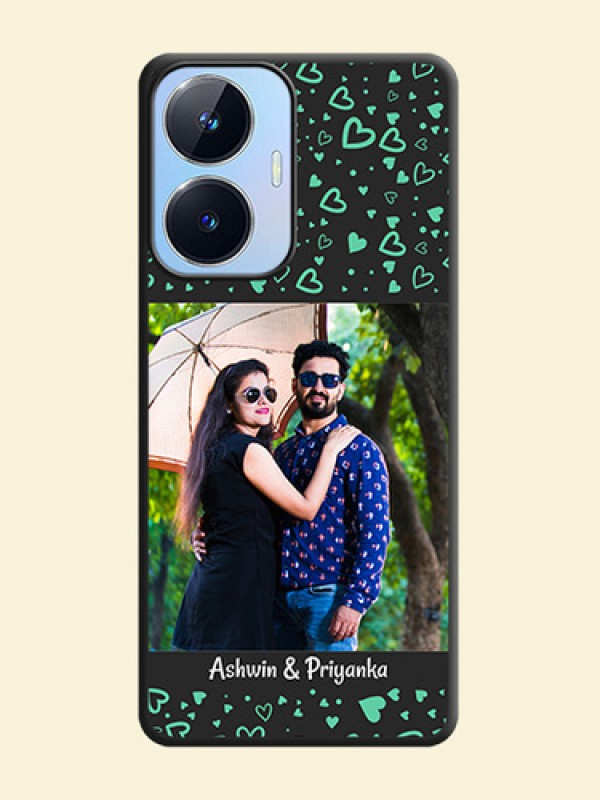 Sea Green Indefinite Love Pattern on Photo on Space Black Soft Matte Mobile Cover - Realme Narzo N55