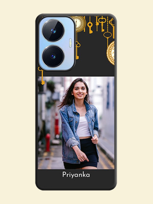 Decorative Design with Text on Space Black Custom Soft Matte Back Cover - Realme Narzo N55
