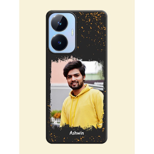 Spray Free Design on Photo on Space Black Soft Matte Phone Cover - Realme Narzo N55 Spray Free Design on Photo on Space Black Soft Matte Phone Cover - Realme Narzo N55