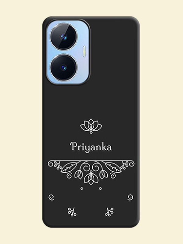Lotus Garden Custom Text On Space Black Personalized Soft Matte Phone Covers -Realme Narzo N55