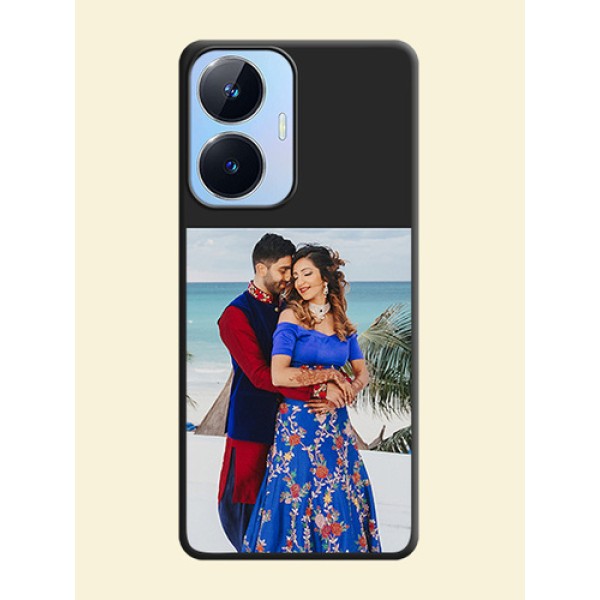 Image Upload With Space Black Color On Custom Soft Matte Mobile Back Cover - Realme Narzo N55 Image Upload With Space Black Color On Custom Soft Matte Mobile Back Cover - Realme Narzo N55