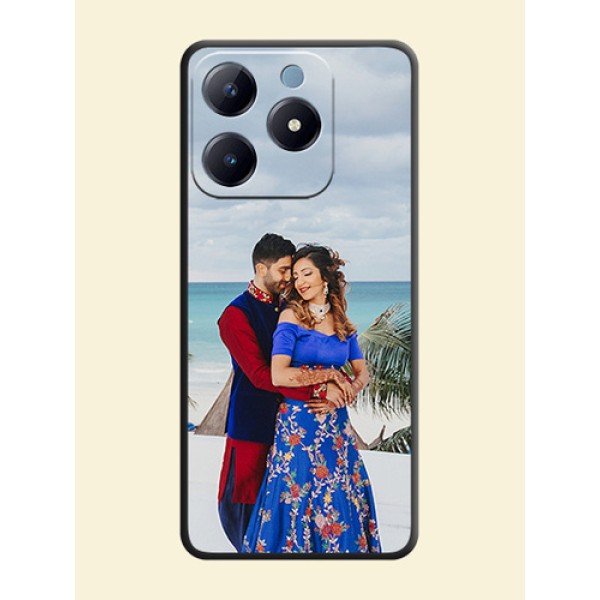 Full Single Pic Upload On Space Black Custom Soft Matte Mobile Back Cover - Realme Narzo N63 Full Single Pic Upload On Space Black Custom Soft Matte Mobile Back Cover - Realme Narzo N63