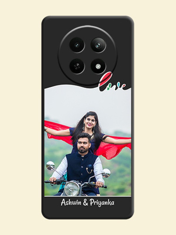 Fall in Love Pattern with Picture - Photo on Space Black Soft Matte Mobile Case - Realme Narzo N65 5G