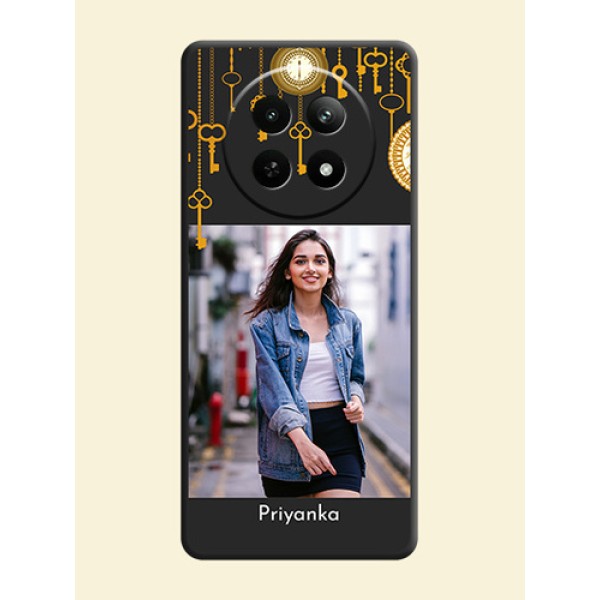 Decorative Design with Text on Space Black Custom Soft Matte Back Cover - Realme Narzo N65 5G Decorative Design with Text on Space Black Custom Soft Matte Back Cover - Realme Narzo N65 5G