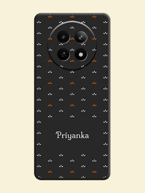 Simple Pattern With Custom Text On Space Black Personalized Soft Matte Phone Covers - Realme Narzo N65 5G