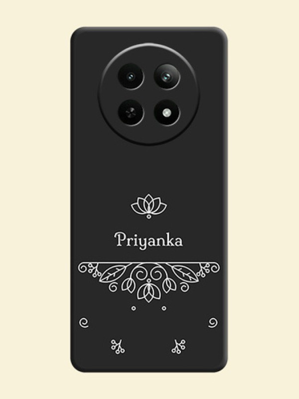 Lotus Garden Custom Text On Space Black Personalized Soft Matte Phone Covers - Realme Narzo N65 5G
