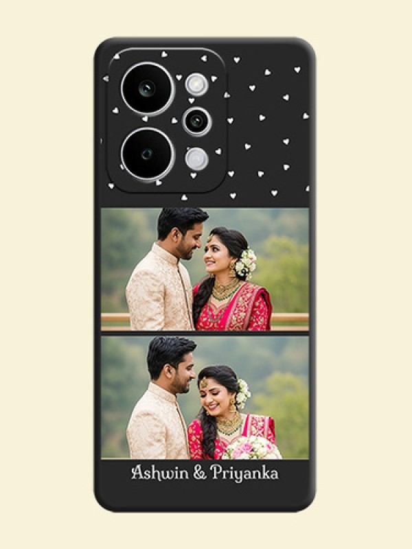 Miniature Love Symbols with Name On Space Black Custom Soft Matte Mobile Back Cover - Realme Narzo Power 5G