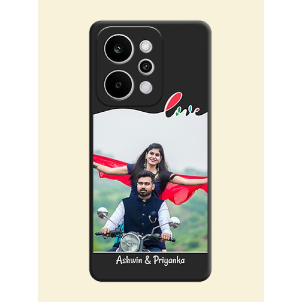 Fall in Love Pattern with Picture on Photo On Space Black Custom Soft Matte Mobile Back Cover - Realme Narzo Power 5G Fall in Love Pattern with Picture on Photo On Space Black Custom Soft Matte Mobile Back Cover - Realme Narzo Power 5G