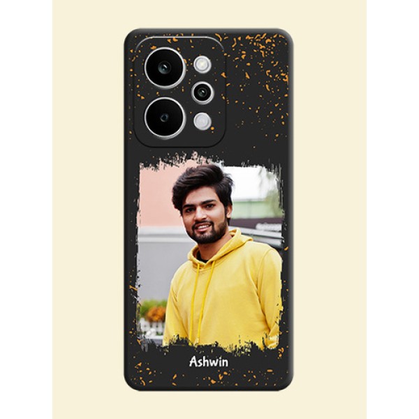 Spray Free Design on Photo On Space Black Custom Soft Matte Mobile Back Cover - Realme Narzo Power 5G Spray Free Design on Photo On Space Black Custom Soft Matte Mobile Back Cover - Realme Narzo Power 5G