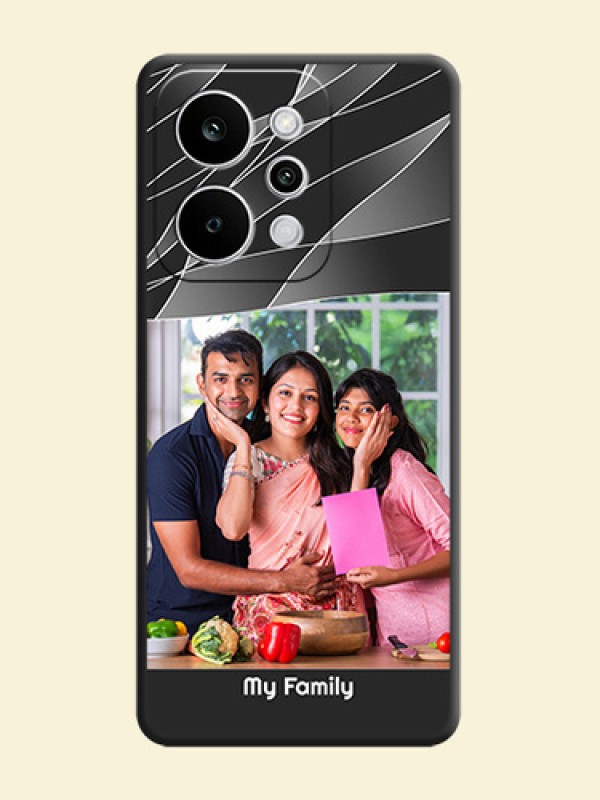 Mixed Wave Lines on Photo On Space Black Custom Soft Matte Mobile Back Cover - Realme Narzo Power 5G