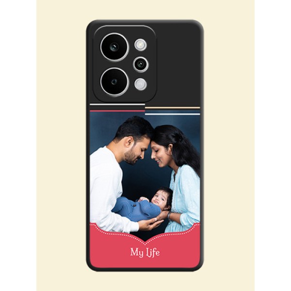 Classic Plain Design with Name On Space Black Custom Soft Matte Mobile Back Cover - Realme Narzo Power 5G Classic Plain Design with Name On Space Black Custom Soft Matte Mobile Back Cover - Realme Narzo Power 5G
