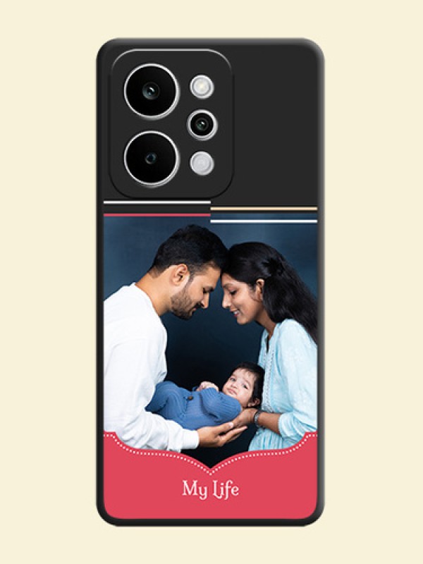 Classic Plain Design with Name On Space Black Custom Soft Matte Mobile Back Cover - Realme Narzo Power 5G