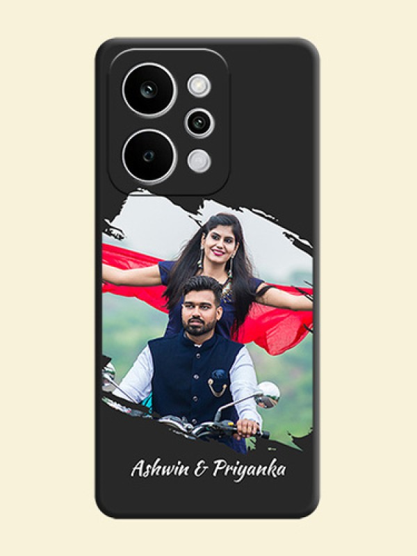 Grunge Brush Strokes on Photo On Space Black Custom Soft Matte Mobile Back Cover - Realme Narzo Power 5G