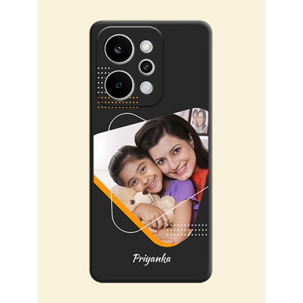 Yellow Triangle on Photo On Space Black Custom Soft Matte Mobile Back Cover - Realme Narzo Power 5G Yellow Triangle on Photo On Space Black Custom Soft Matte Mobile Back Cover - Realme Narzo Power 5G