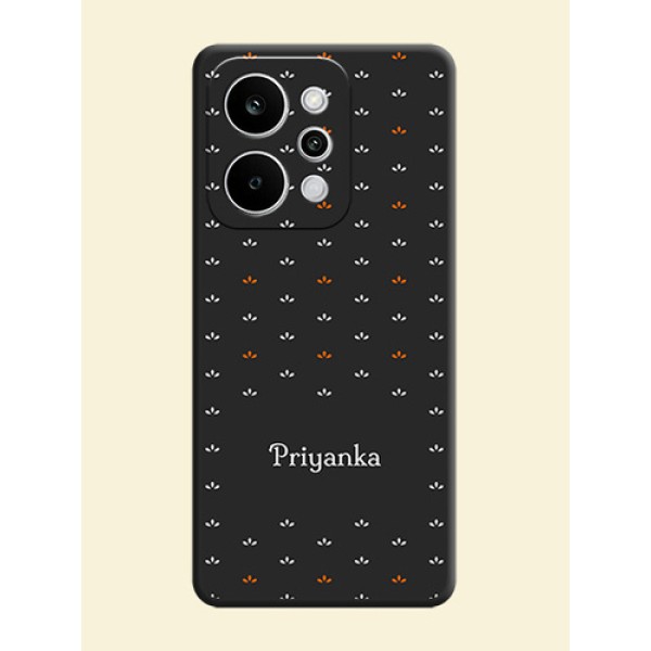 Simple Pattern With Custom Text On Space Black Custom Soft Matte Mobile Back Cover - Realme Narzo Power 5G Simple Pattern With Custom Text On Space Black Custom Soft Matte Mobile Back Cover - Realme Narzo Power 5G