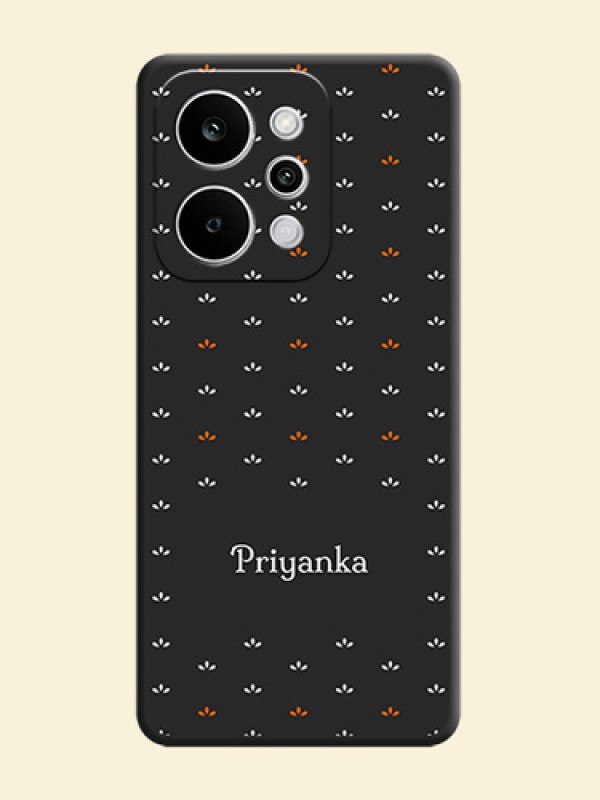 Simple Pattern With Custom Text On Space Black Custom Soft Matte Mobile Back Cover - Realme Narzo Power 5G