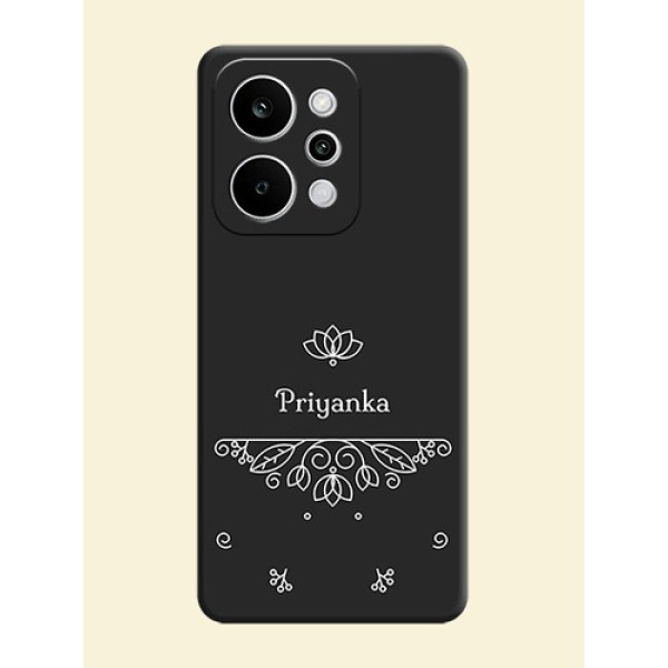 Lotus Garden Custom Text On Space Black Custom Soft Matte Mobile Back Cover - Realme Narzo Power 5G Lotus Garden Custom Text On Space Black Custom Soft Matte Mobile Back Cover - Realme Narzo Power 5G