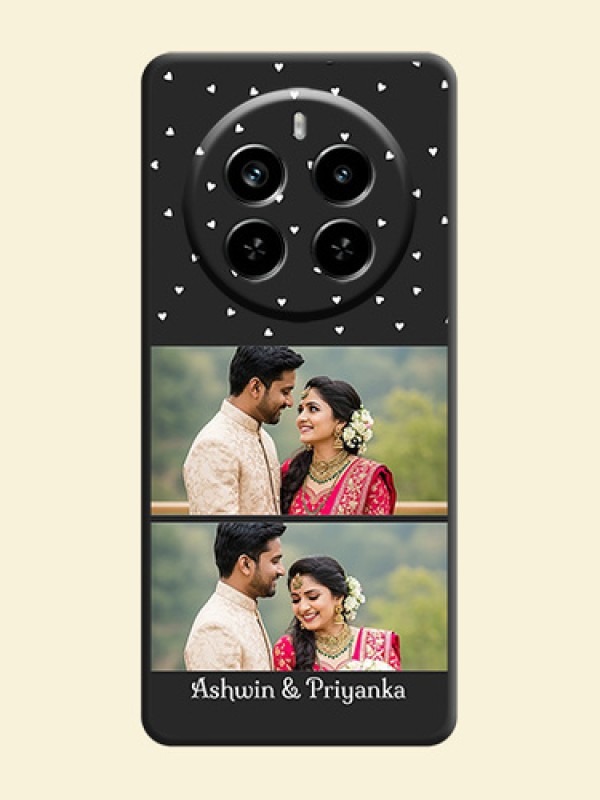 Miniature Love Symbols with Name On Space Black Custom Soft Matte Mobile Back Cover - Realme P1 Pro 5G