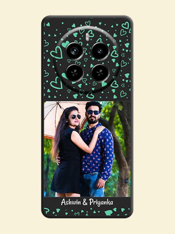Sea Green Indefinite Love Pattern on Photo On Space Black Custom Soft Matte Mobile Back Cover - Realme P1 Pro 5G