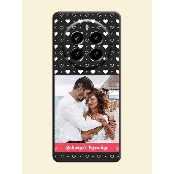 White Color Love Symbols with Text Design on Photo On Space Black Custom Soft Matte Mobile Back Cover - Realme P1 Pro 5G White Color Love Symbols with Text Design on Photo On Space Black Custom Soft Matte Mobile Back Cover - Realme P1 Pro 5G