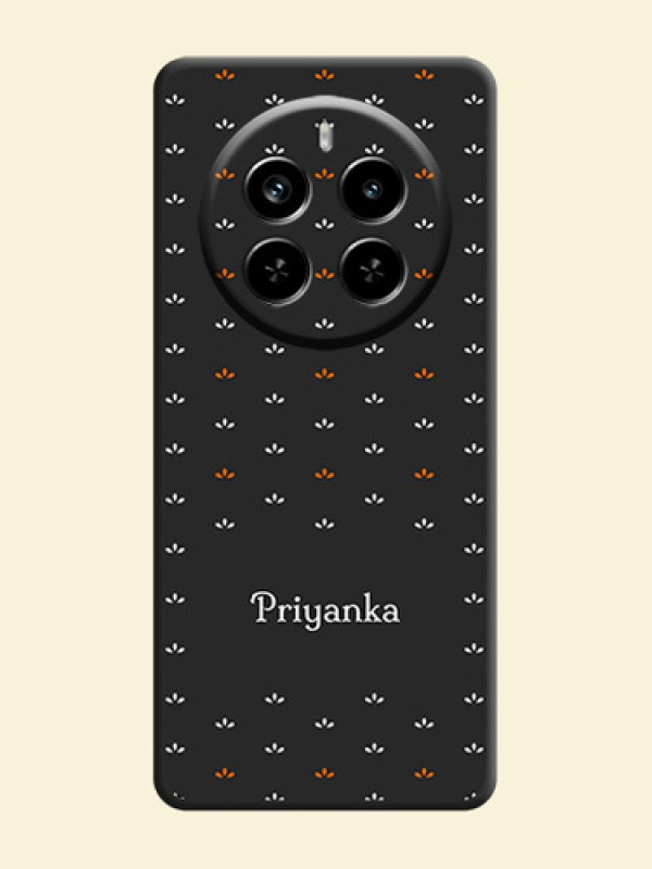 Simple Pattern With Custom Text On Space Black Custom Soft Matte Mobile Back Cover - Realme P1 Pro 5G